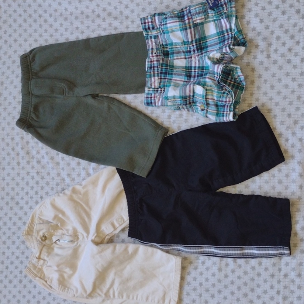 Boys FOUR Bottoms Lot - 3 Pants and Osh Kosh Shorts